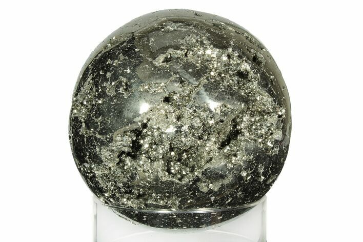 Massive, Polished Pyrite Sphere - Peru #211925